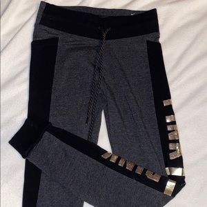 NWOT PINK gray leggings